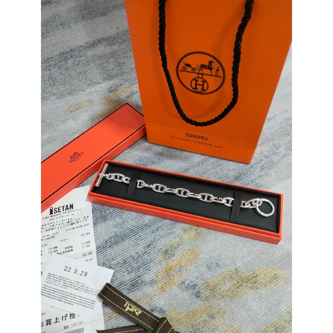 美品 HERMES エルメス シェーヌダンクル GM 13コマ ブレスレット 美品 HERMES エルメス シェーヌダンクル GM 13コマ ブレスレット