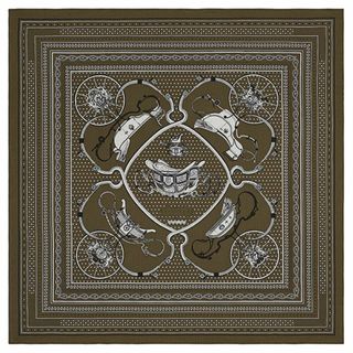 HERMES - エルメス カレジェアン スプリングバンダナ カシミヤ HERMES - エルメス カレジェアン スプリングバンダナ カシミヤ