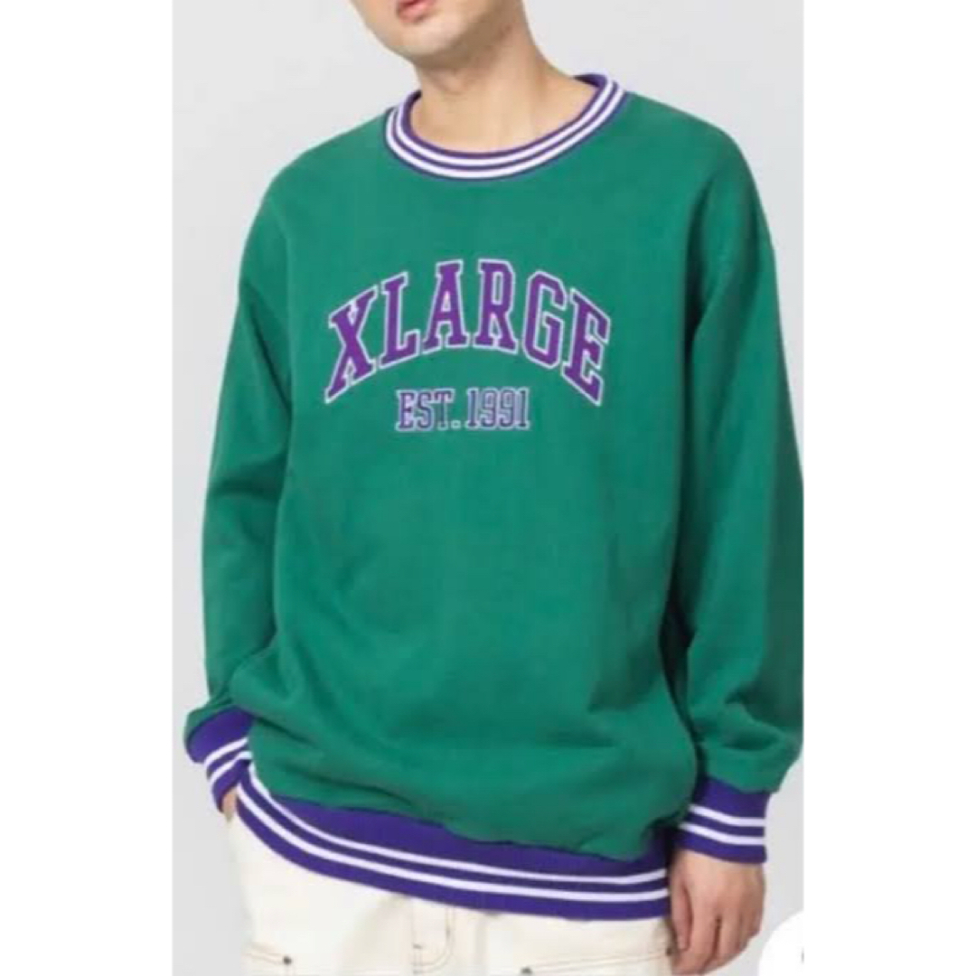 XLARGE - X-LARGE トレーナー きりたんぽ着用 グリーンの通販 by XLARGE - X-LARGE トレーナー きりたんぽ着用 グリーンの通販 by
