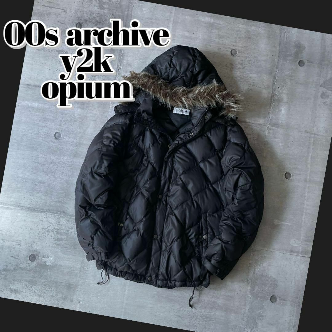 y2k opium far down jacket ドローコード 平成ギャル男 y2k opium far down jacket ドローコード 平成ギャル男