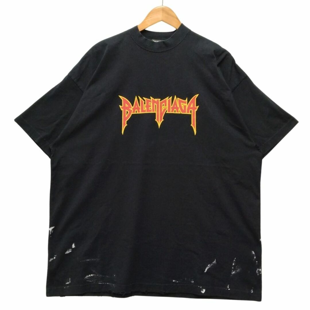 BALENCIAGA バレンシアガ 品番 694576 メタルロゴ 加工Tシャツ BALENCIAGA バレンシアガ 品番 694576 メタルロゴ 加工Tシャツ