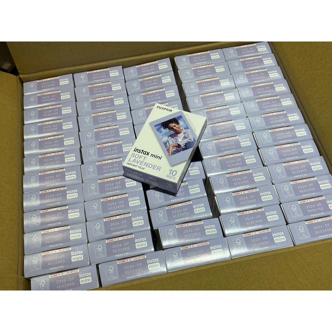 富士フイルム - フジ INSTAX MINI SOFT LAVENDER x60箱 で600枚