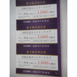 市原京急カントリークラブ　株主優待割引券3枚セット　(その他)