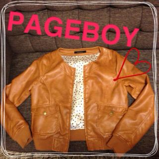 ページボーイ(PAGEBOY)の激安！PAGEBOYキャメルジャケット(ノーカラージャケット)