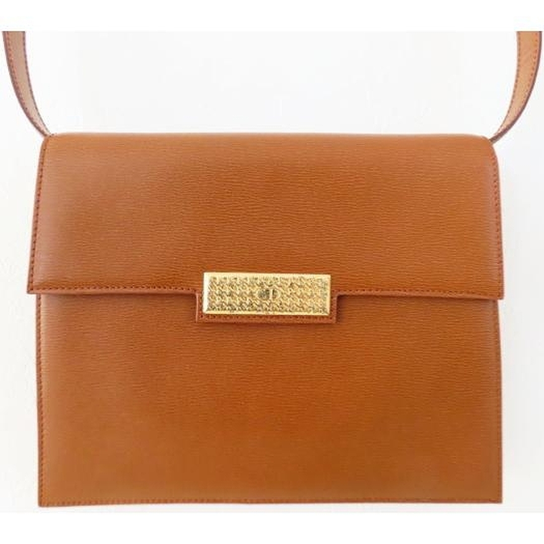Dior - K10 Christian Dior クリスチャンディオール CDロゴ金具 レザー ショルダーバッグ ブラウン