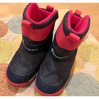 チャンピオン(Champion)のスノーブーツ　22センチ　チャンピオン　ピンク　紺(長靴/レインシューズ)