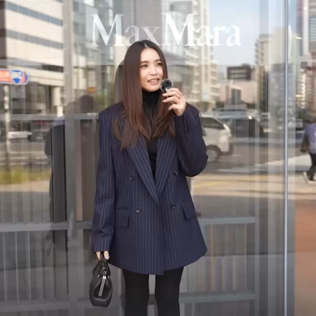 Max Mara - 新品 タキマキ着用 MAXMARA ヴァージンウール ピン Max Mara - 新品 タキマキ着用 MAXMARA ヴァージンウール ピン