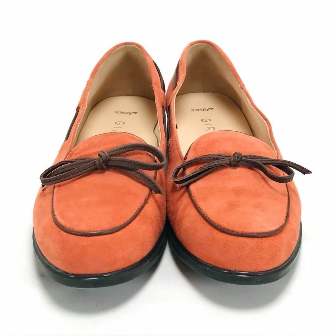 美品 アシックス GIRO ジーロ ローファー モカシン ステッチ 美品 アシックス GIRO ジーロ ローファー モカシン ステッチ