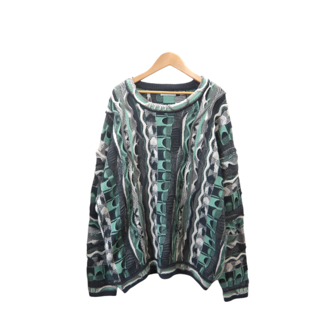 F-LAGSTUF-F 23ss 3D CREW NECK KNIT GREEN サイズL FS1161 F-LAGSTUF-F 23ss 3D CREW NECK KNIT GREEN サイズL FS1161