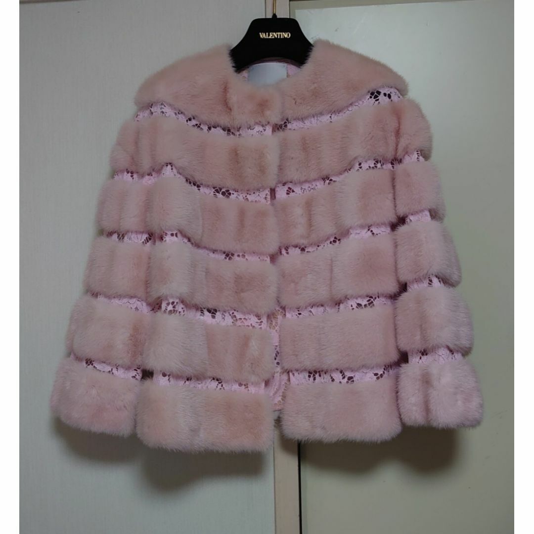 VALENTINO - VALENTINO ミンクファー&ヘビーレース ジャケット VALENTINO - VALENTINO ミンクファー&ヘビーレース ジャケット