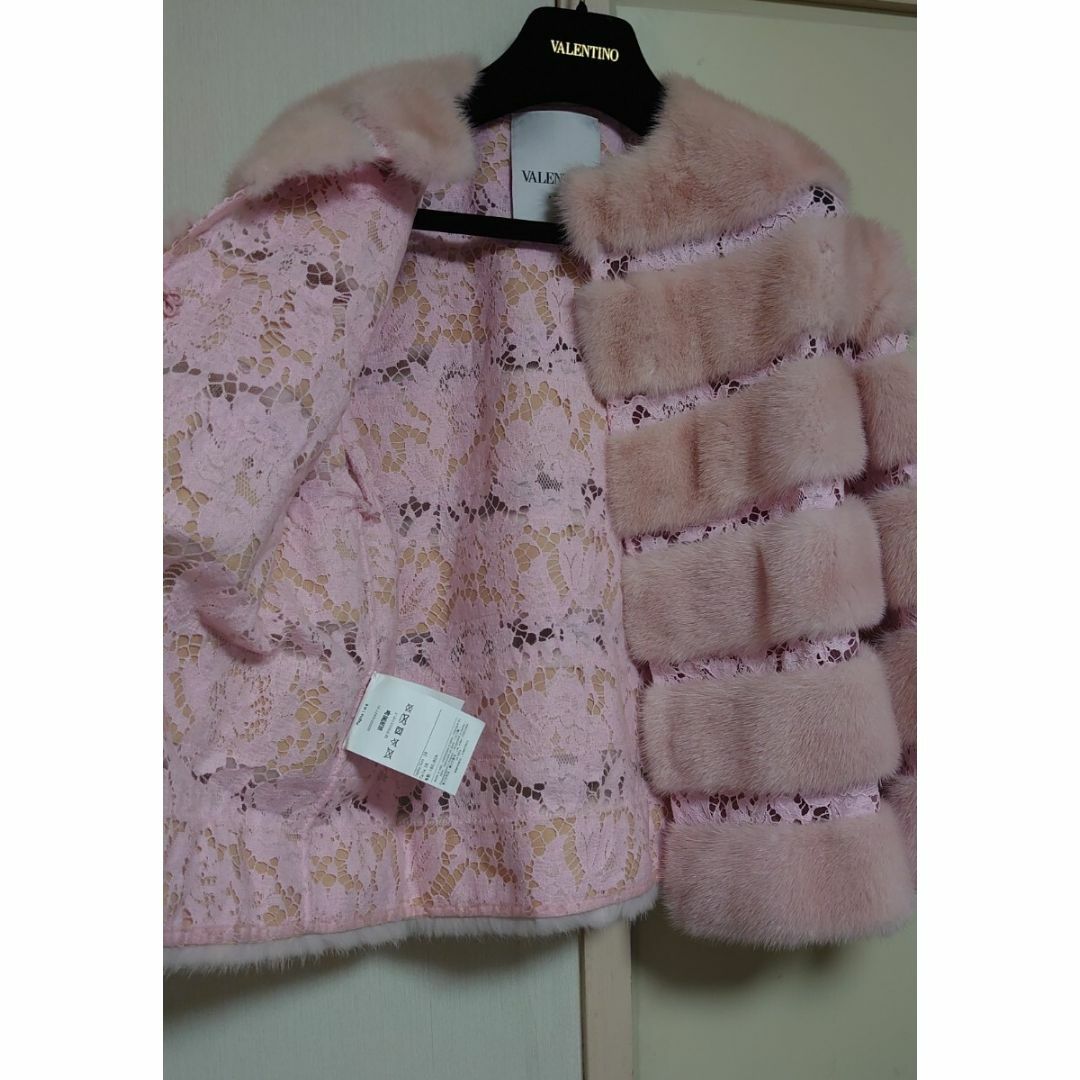 VALENTINO - VALENTINO ミンクファー&ヘビーレース ジャケット VALENTINO - VALENTINO ミンクファー&ヘビーレース ジャケット