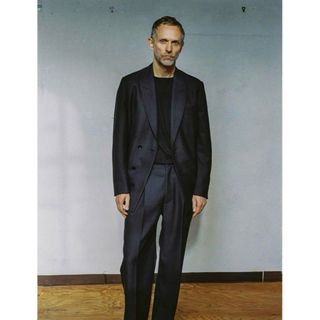 高級 DOMON ひどく ダブル セットアップ シルク混 Lサイズ相当 高級 DOMON ひどく ダブル セットアップ シルク混 Lサイズ相当
