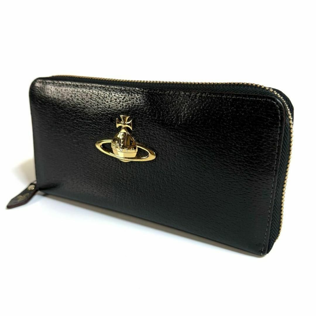 Vivienne Westwood - 【極美品】ヴィヴィアンウエストウッド レザー オーブ 長財布ブラック