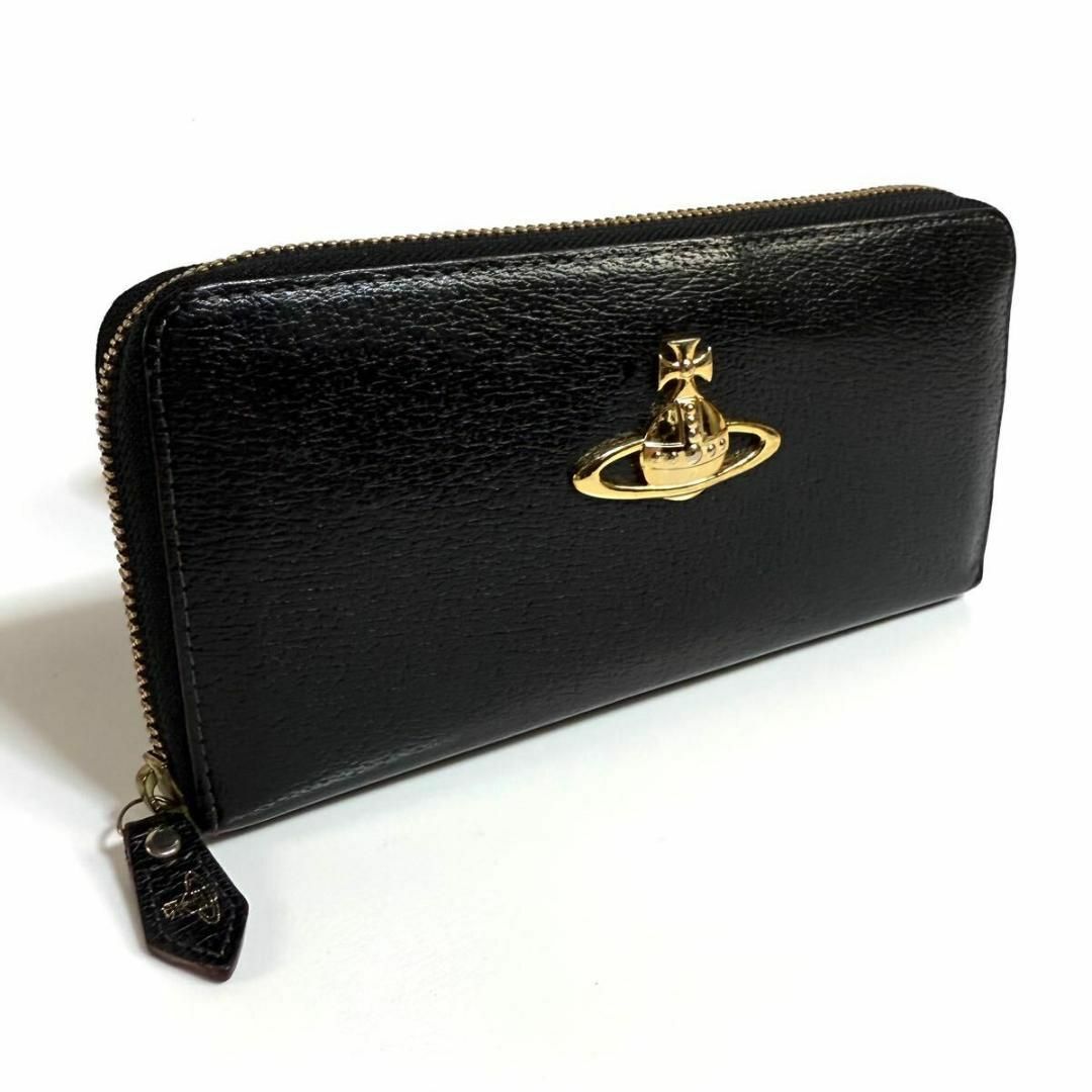 Vivienne Westwood - 【極美品】ヴィヴィアンウエストウッド レザー オーブ 長財布ブラック