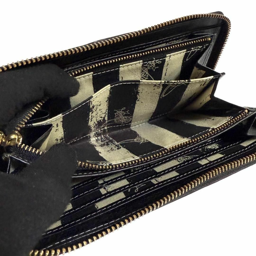Vivienne Westwood - 【極美品】ヴィヴィアンウエストウッド レザー オーブ 長財布ブラック