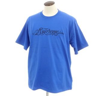 シュプリーム(Supreme)の【中古】シュプリーム Supreme 2024年秋冬 Script Tee 半袖Ｔシャツ ブルー【サイズXL】【メンズ】(Tシャツ/カットソー(半袖/袖なし))