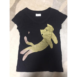 ツモリチサト(TSUMORI CHISATO)のTSUMORI CHISATO キャットTシャツ ブラック(Tシャツ(半袖/袖なし))