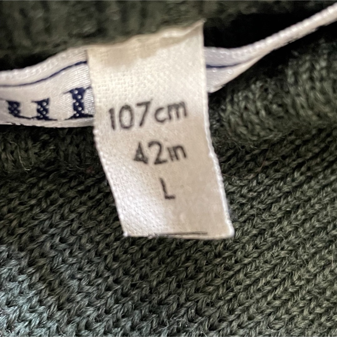 BURBERRY - サイズL バーバリーズ ニット 英国製 革 エルボー BURBERRY - サイズL バーバリーズ ニット 英国製 革 エルボー