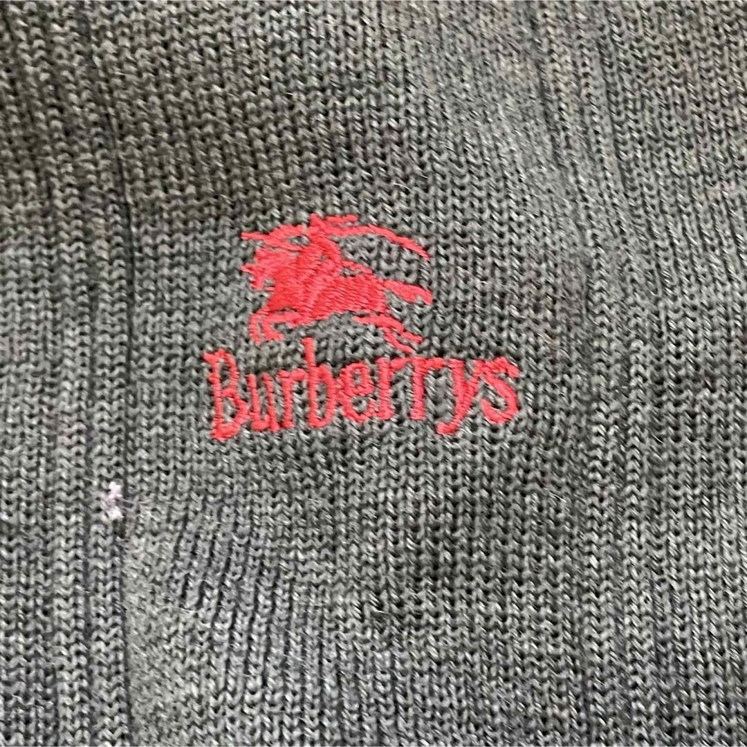 BURBERRY - サイズL バーバリーズ ニット 英国製 革 エルボー BURBERRY - サイズL バーバリーズ ニット 英国製 革 エルボー