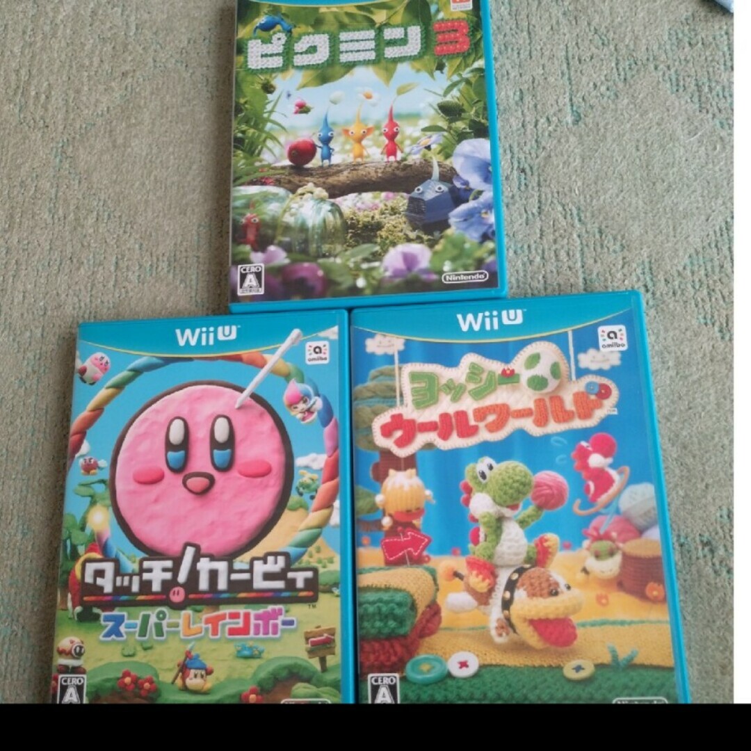 【お得】ピクミン3 タッチカービィ ヨッシーウールワールド エンタメ/ホビーのゲームソフト/ゲーム機本体(家庭用ゲームソフト)の商品写真
