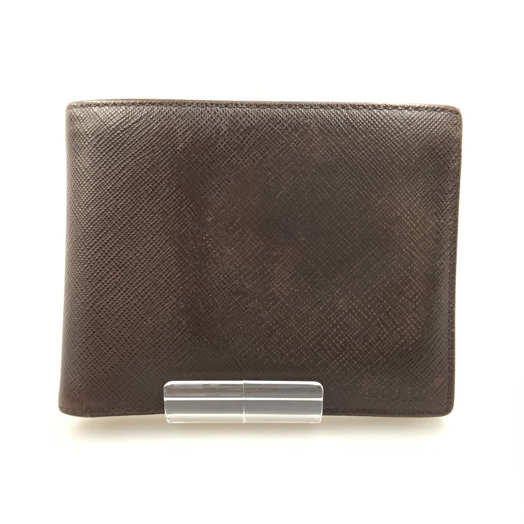 〇〇PRADA プラダ レザー 二つ折り財布 2MO002 ブラウン 〇〇PRADA プラダ レザー 二つ折り財布 2MO002 ブラウン