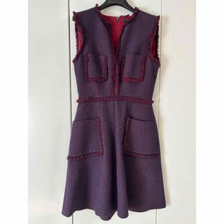 BCBGMAXAZRIA - BGBGMAXAZRIA ツイードフリンジ ワンピース完売 BCBGMAXAZRIA - BGBGMAXAZRIA ツイードフリンジ ワンピース完売
