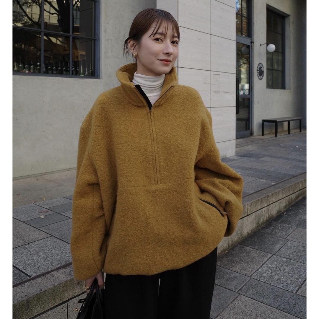 CLANE - 新品 CLANE SLIVER HALF ZIP TOPS マスタードの通販 by CLANE - 新品 CLANE SLIVER HALF ZIP TOPS マスタードの通販 by