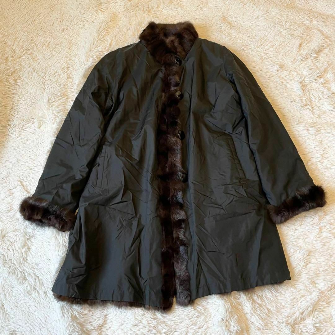 極美品☆ロシアリス ロリス 毛皮 ファーコート シルク 極美品☆ロシアリス ロリス 毛皮 ファーコート シルク