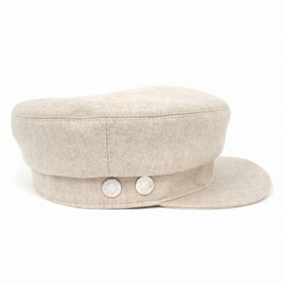 HERMES - HERMES エルメス レーヨン ベレー帽 帽子 ブラック HERMES - HERMES エルメス レーヨン ベレー帽 帽子 ブラック