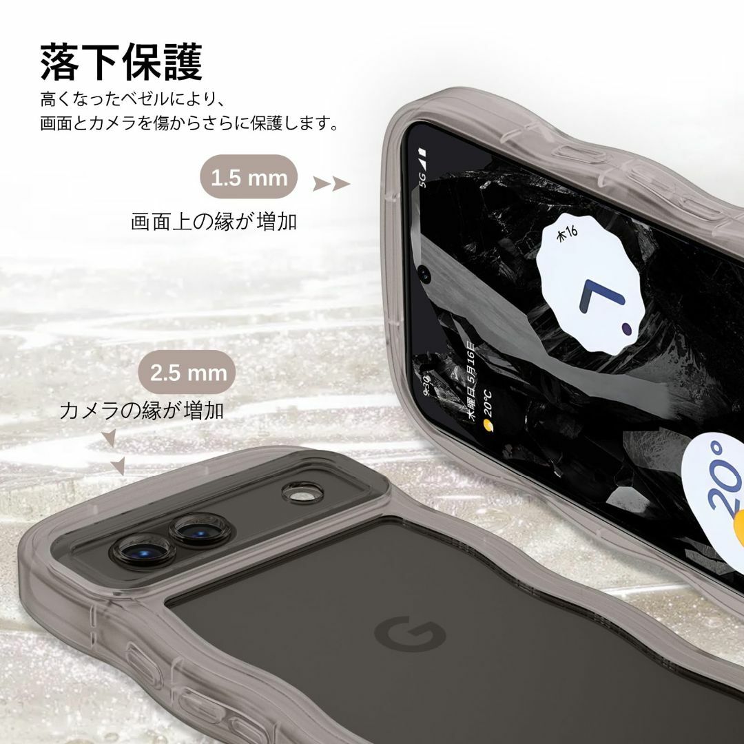 【色:ブラック_サイズ:GooglePixel8A】GUAGUA Google  スマホ/家電/カメラのスマホアクセサリー(その他)の商品写真