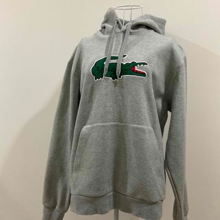 ラコステ(LACOSTE)のLACOSTE パーカー　レディース　Mサイズ　ラコステ🐊　フーディ　グレー(パーカー)