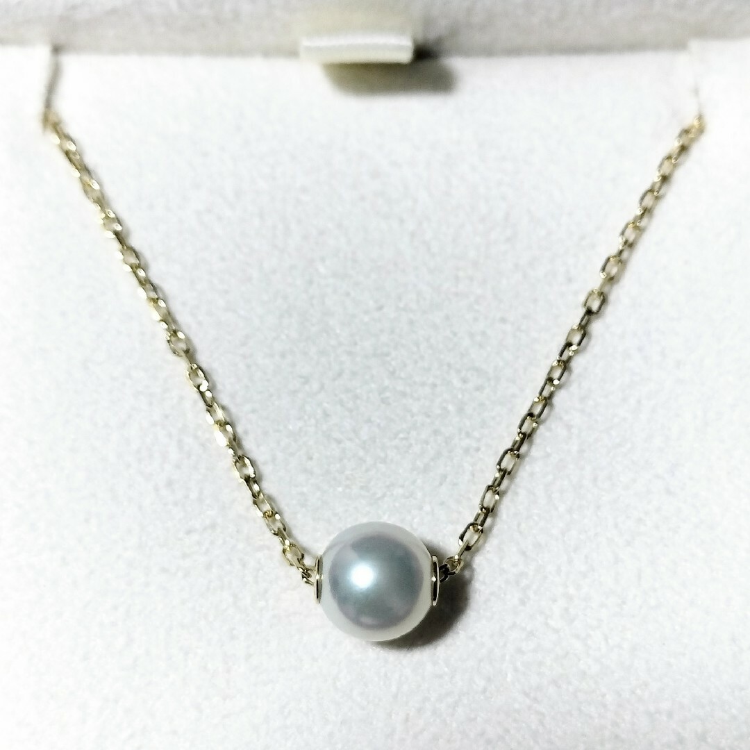 MIKIMOTO - ミキモト パール ネックレス K18YG 7.0mm 2.2gの通販 MIKIMOTO - ミキモト パール ネックレス K18YG 7.0mm 2.2gの通販