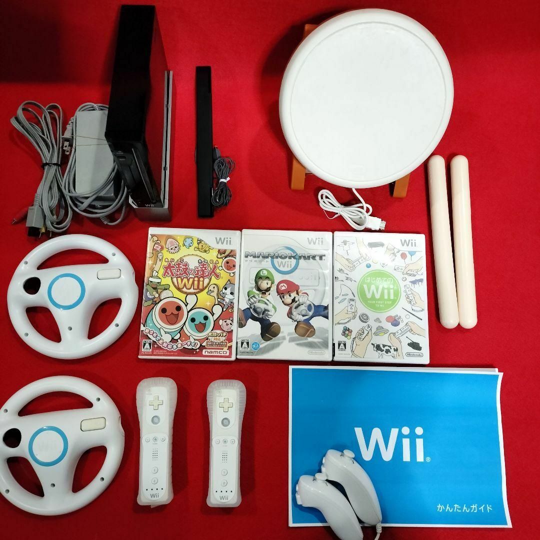 Wii - 任天堂 マリオカートWii ハンドル 太鼓の達人 タタコン Wii - 任天堂 マリオカートWii ハンドル 太鼓の達人 タタコン