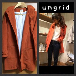 アングリッド(Ungrid)のungrid フーデットコート オレンジ M(その他)