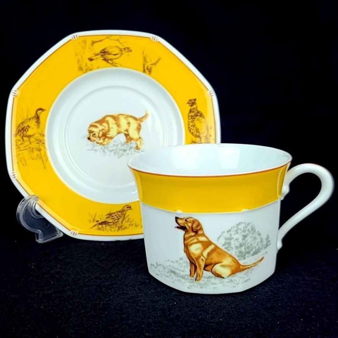 ◇美品◇エルメス 犬 ドッグ カップ&ソーサー 1客 イエロー ◇美品◇エルメス 犬 ドッグ カップ&ソーサー 1客 イエロー