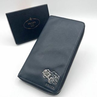 PRADA - 美品 プラダ 長財布 オーガナイザー ネイビー 車 カー PRADA - 美品 プラダ 長財布 オーガナイザー ネイビー 車 カー