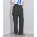 【BLACK】【S(36)】シャンブレー ベルト パンツ
