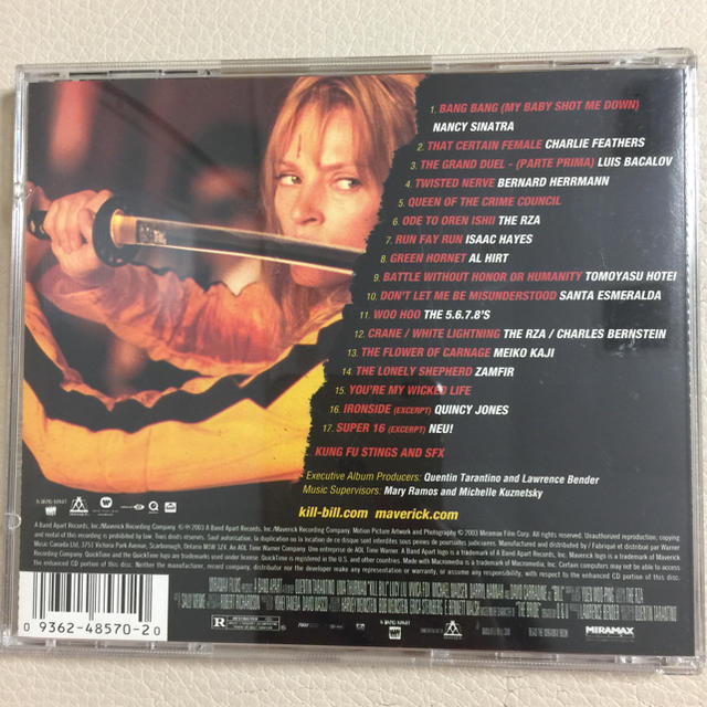 【KILL BILL】サントラ アルバム CD エンタメ/ホビーのCD(映画音楽)の商品写真