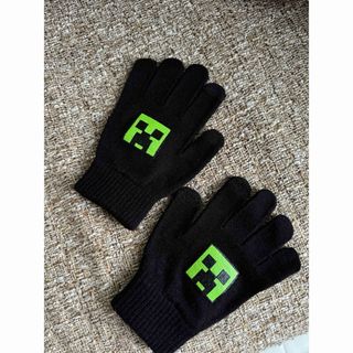 新品マイクラ 手袋　男の子 ニットグローブ キッズ　通学手袋　小学生7-10歳(手袋)