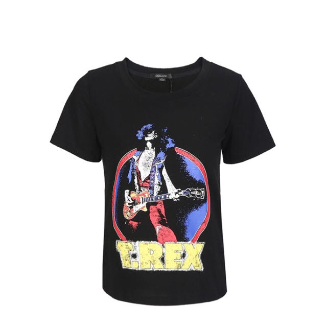 ZARA(ザラ)のロック プリント ロックTシャツ レディースのトップス(Tシャツ(半袖/袖なし))の商品写真