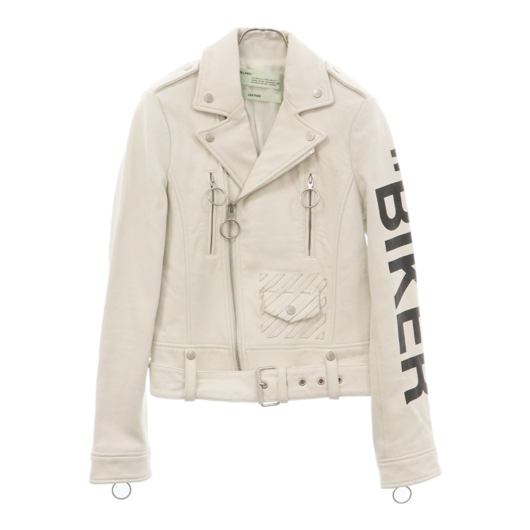 OFF-WHITE オフホワイト ダブルレザーライダースジャケット OFF-WHITE オフホワイト ダブルレザーライダースジャケット