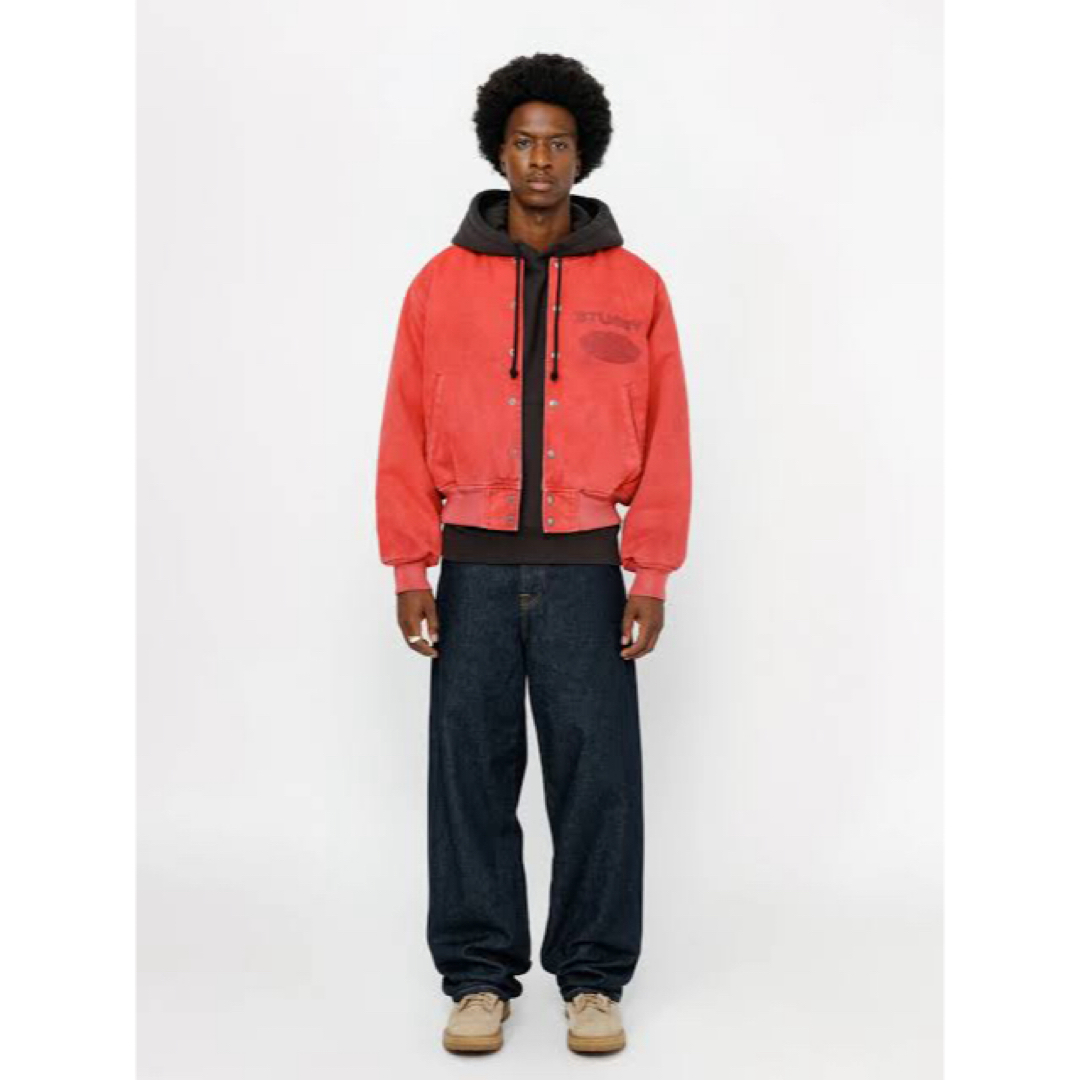 STUSSY - Stussy Ghost Logo Canvas Varsity Jacketの通販 by STUSSY - Stussy Ghost Logo Canvas Varsity Jacketの通販 by