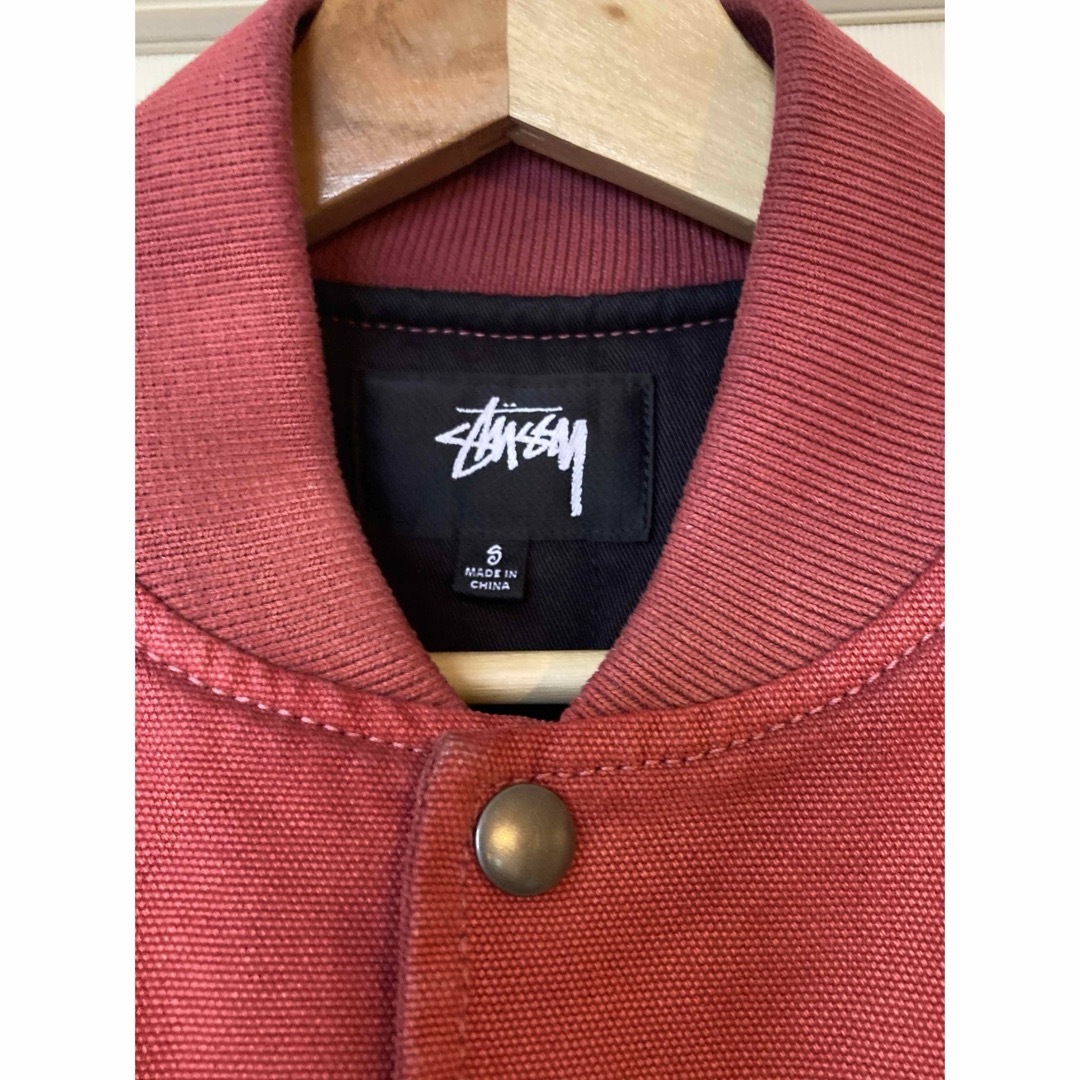 STUSSY - Stussy Ghost Logo Canvas Varsity Jacketの通販 by STUSSY - Stussy Ghost Logo Canvas Varsity Jacketの通販 by