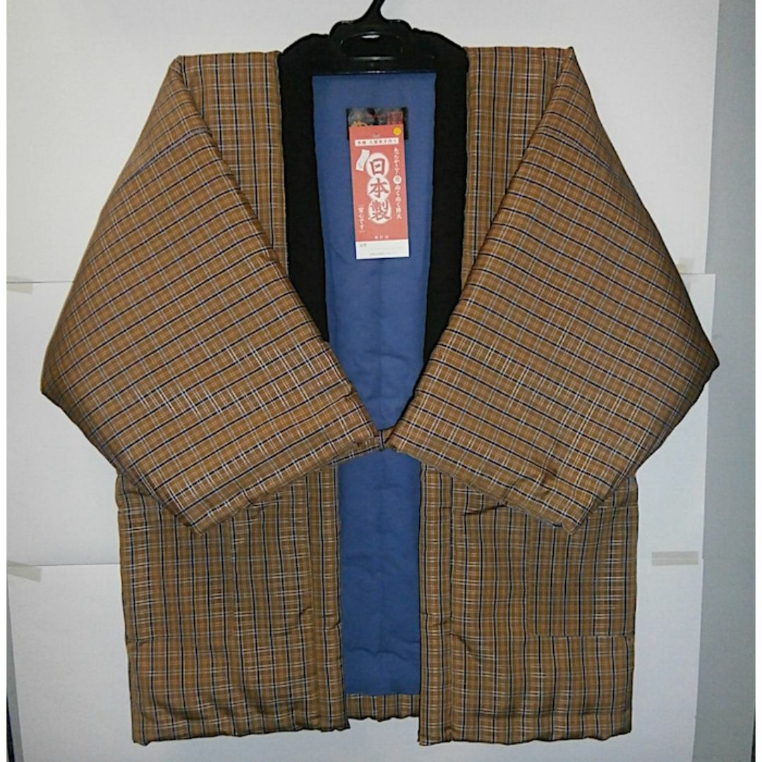 新品 男物 久留米 綿入れ はんてん・半纏・袢天・M～L 日本製 NO.12