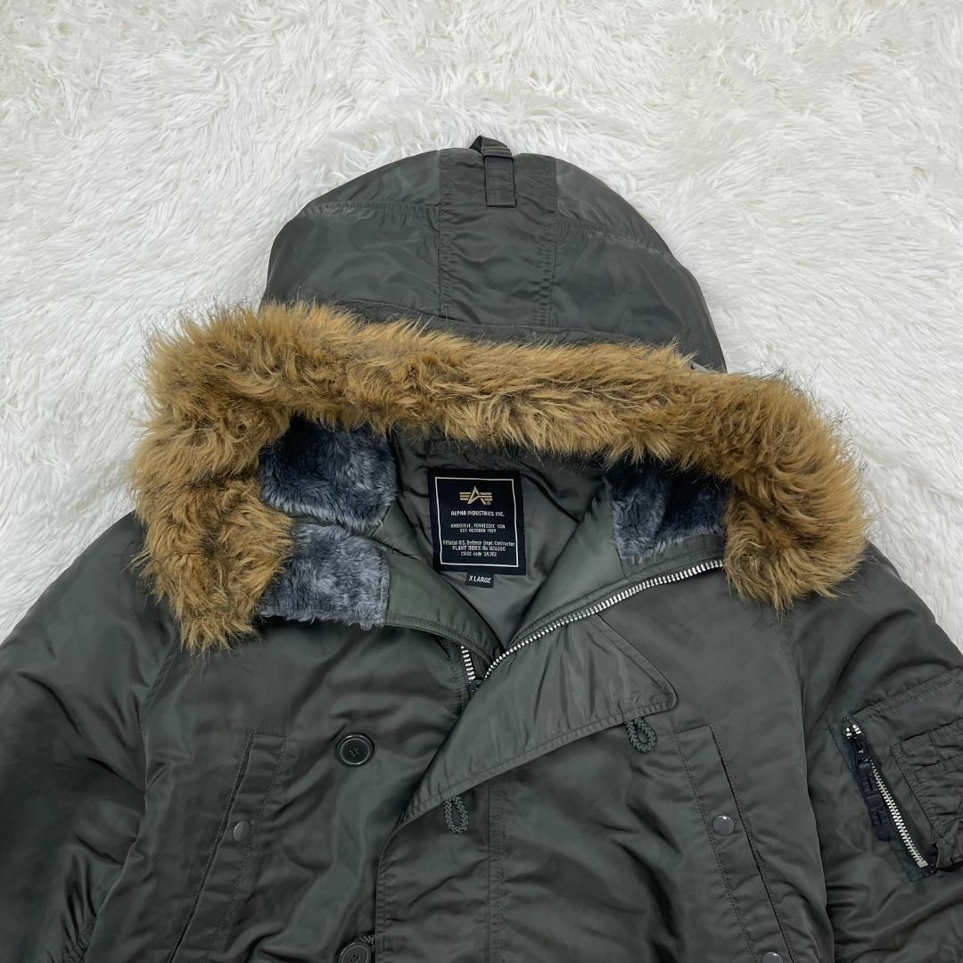 希少XL☆ALPHA INDUSTRIES N-3B ミリタリー ジャケット