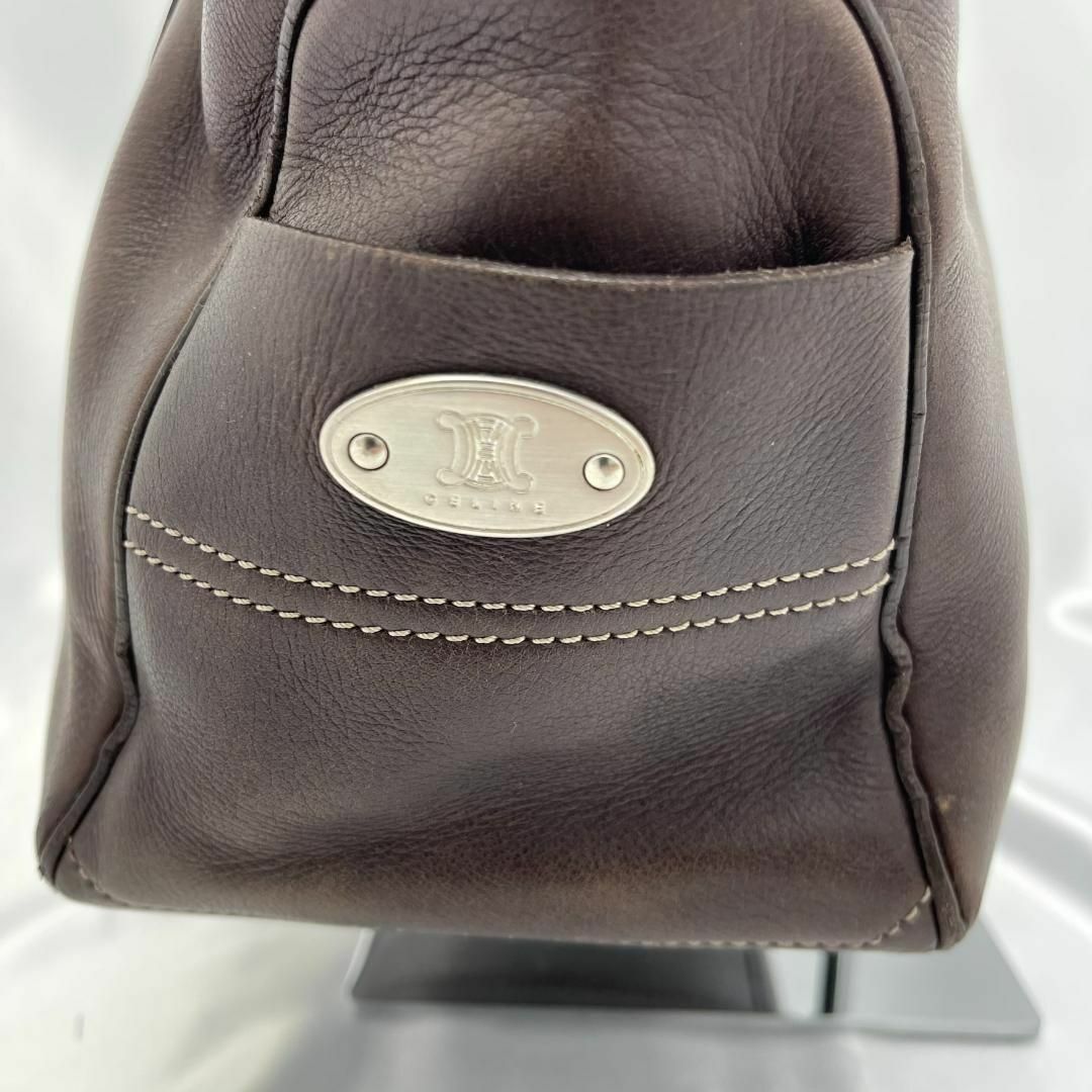 CELINE/セリーヌ ブギーバッグ レザー ハンドバッグ ブラウン 美品 CELINE/セリーヌ ブギーバッグ レザー ハンドバッグ ブラウン 美品