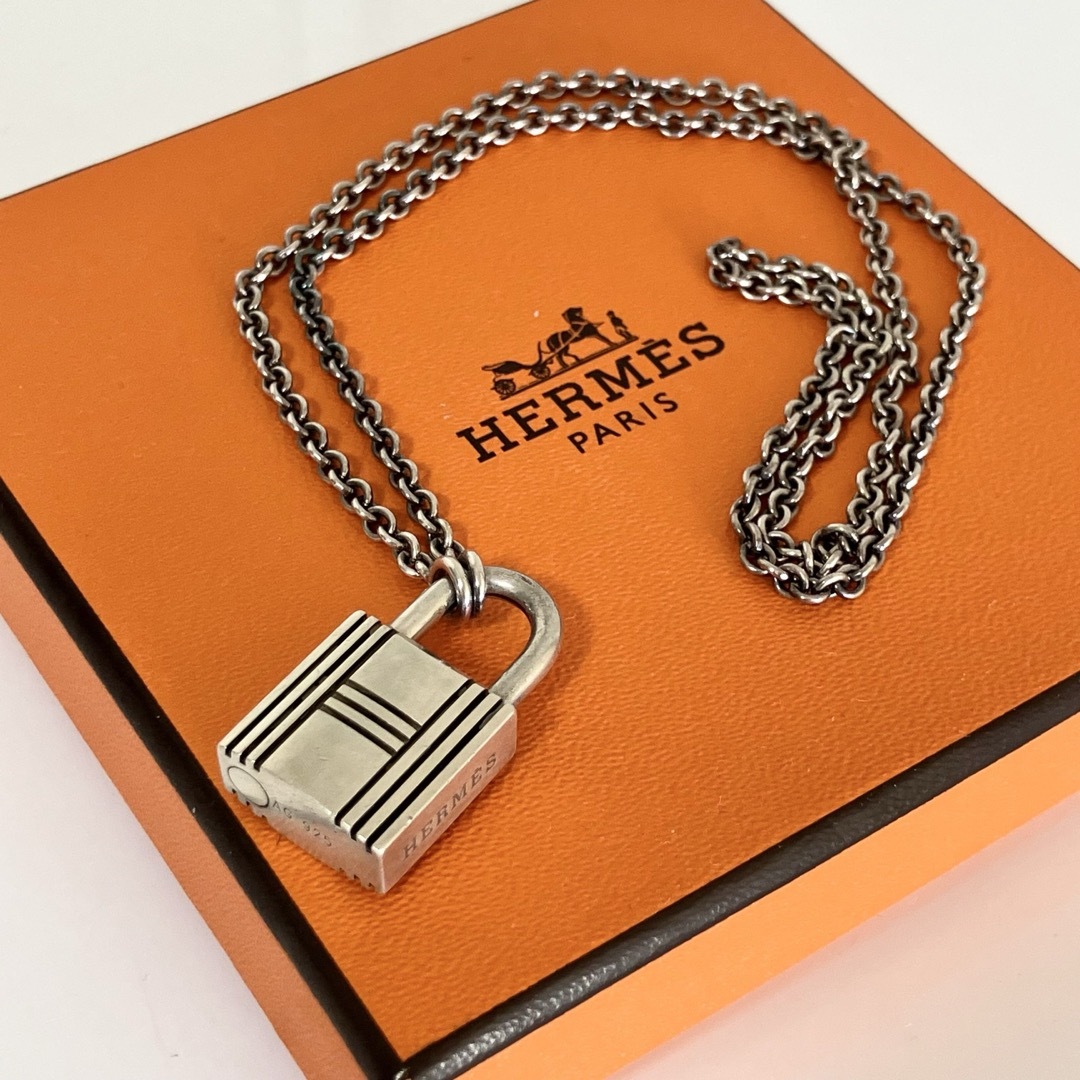 HERMES - HERMES シルバー sv925 ロック型 カデナ ペンダント HERMES - HERMES シルバー sv925 ロック型 カデナ ペンダント