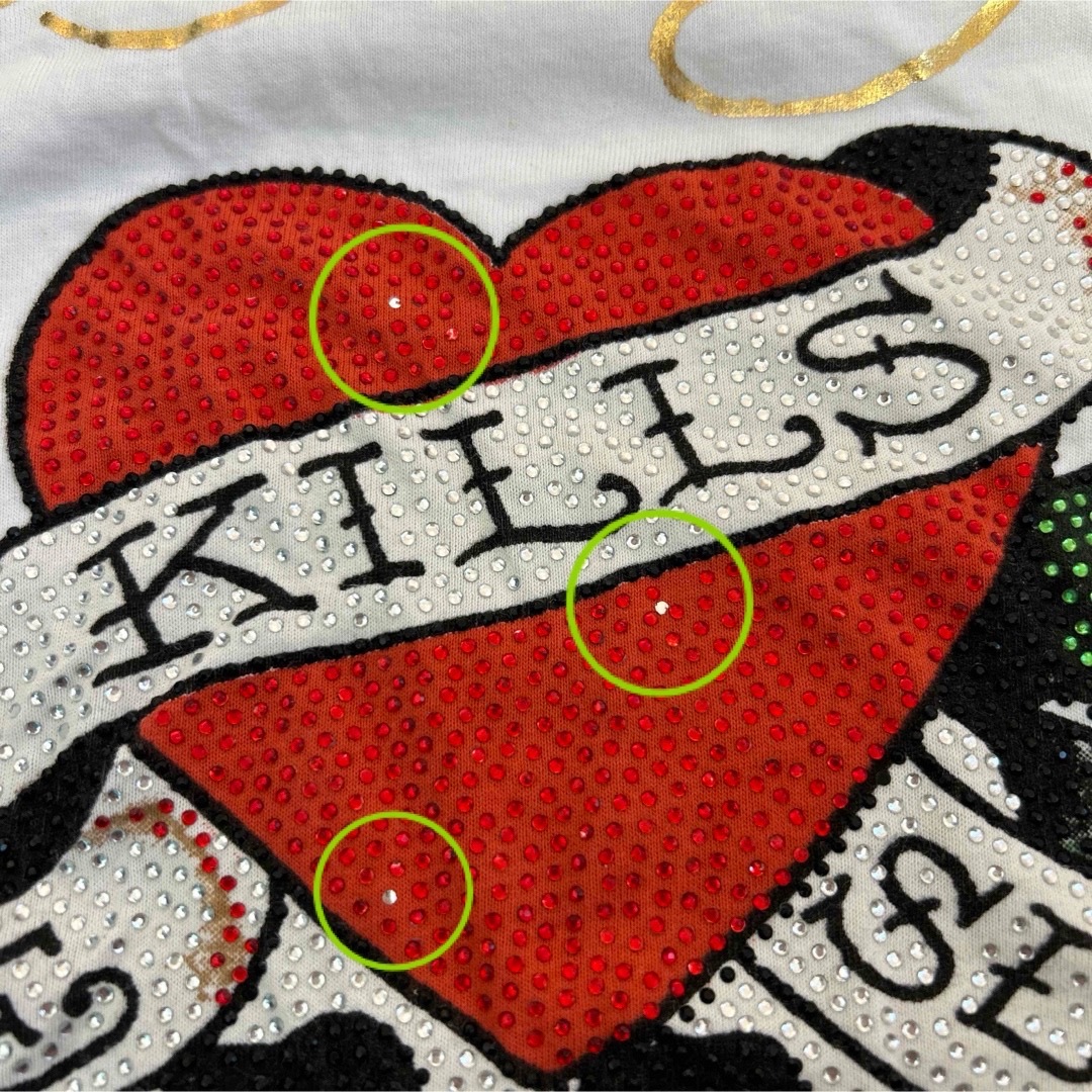 Ed Hardy - Ed Hardy エドハーディー ラインストーン Tシャツ Ed Hardy - Ed Hardy エドハーディー ラインストーン Tシャツ