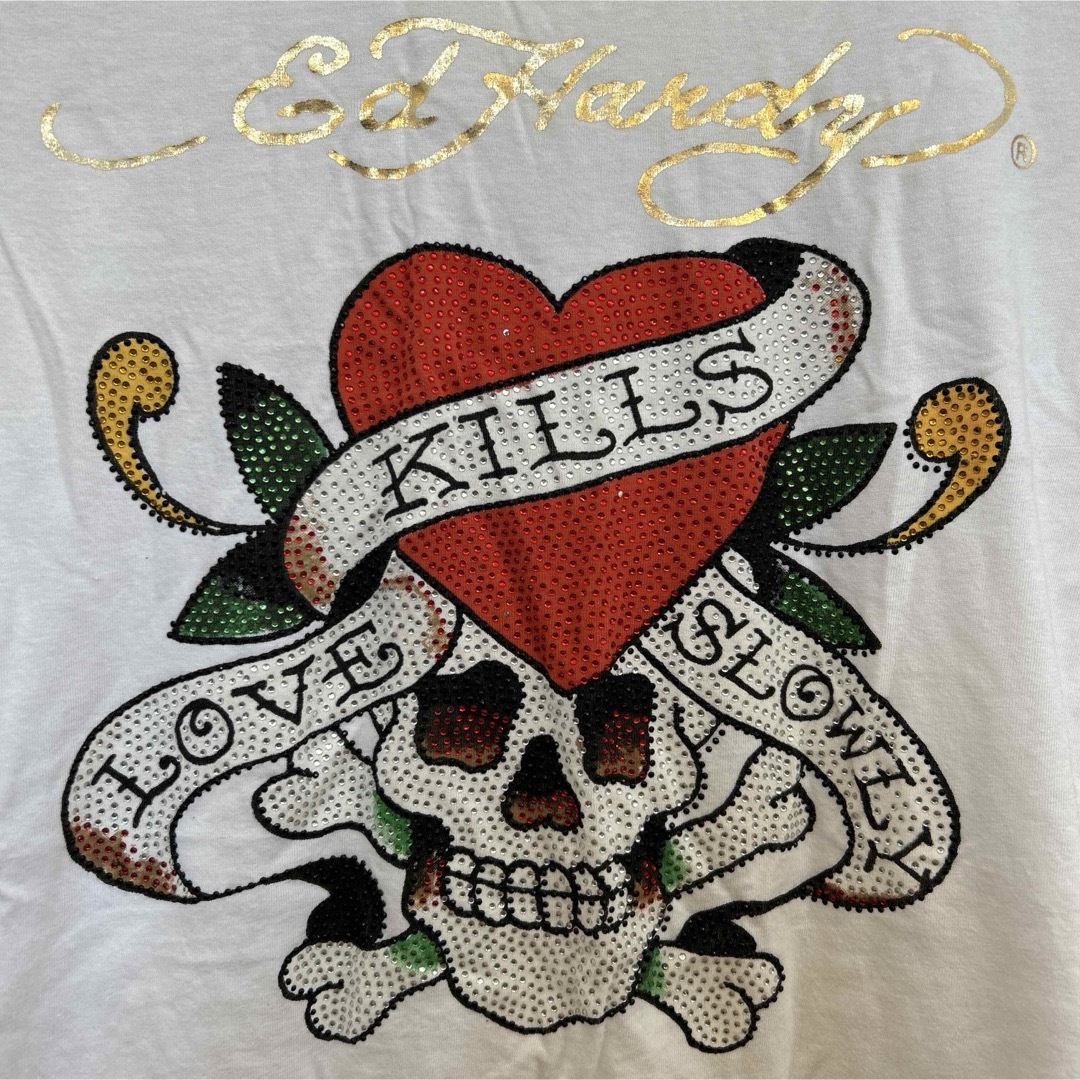 Ed Hardy - Ed Hardy エドハーディー ラインストーン Tシャツ Ed Hardy - Ed Hardy エドハーディー ラインストーン Tシャツ