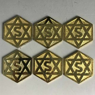 SE研究所 セリストン パワーメタル コイン ヘキサゴン 金属製 6枚セット 重(その他)